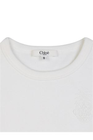 top in poliestere bianco CHLOÉ KIDS | C20852117